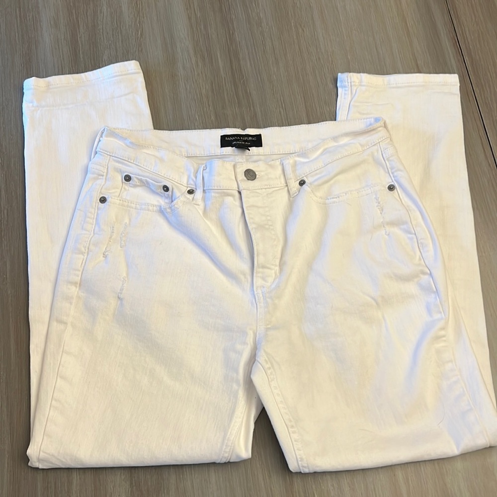 Banana Republic white girlfriend jean 29/8